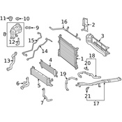 Mercedes Radiator Support Baffle - Genuine Mercedes 2425050030