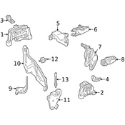 Mercedes Engine Mount Bracket - Genuine Mercedes 2462410021