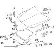 Mercedes Hood Latch - Genuine Mercedes 2188800064