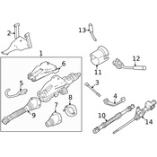 Mercedes Steering Shaft - Genuine Mercedes 4634601309