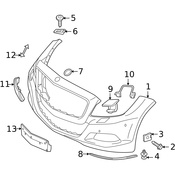 Mercedes Bumper Trim - Genuine Mercedes 2188850221