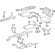 Mercedes Exhaust Muffler Bracket - Genuine Mercedes 4634902740