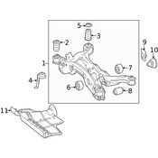 Mercedes Suspension Subframe Crossmember -  Genuine Mercedes 2463501308