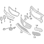 Mercedes Grille Molding - Genuine Mercedes 2188851174