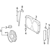 Mercedes Radiator Support Baffle - Genuine Mercedes 4635000162