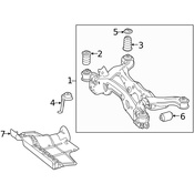 Mercedes Suspension Crossmember Insulator -  Genuine Mercedes 2463510500
