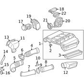 Mercedes Air Duct  - Genuine Mercedes Benz 4635001075