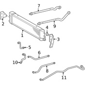 Mercedes Auto Trans Oil Cooler Tube - Genuine Mercedes 463500267264