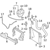 Mercedes Radiator Support Baffle - Genuine Mercedes 2195000516