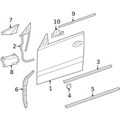 Mercedes Door Seal - Genuine Mercedes 2197200678