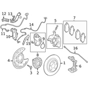 Mercedes Brake Dust Shield -  Genuine Mercedes 2464230420