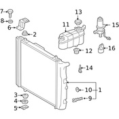 Mercedes Radiator Mount Bracket - Genuine Mercedes 4635041440
