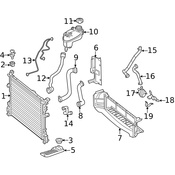 Mercedes Radiator Mount Bracket - Genuine Mercedes 2465040540