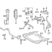 Mercedes Suspension Stabilizer Bar Bracket -  Genuine Mercedes 2203230040