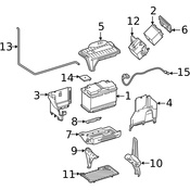 Mercedes Battery Cover - Genuine Mercedes 2465410105