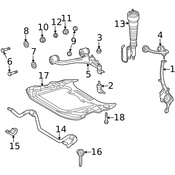 Mercedes Suspension Stabilizer Bar - Genuine Mercedes 2203233865