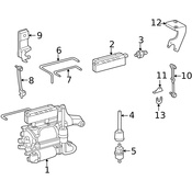 Mercedes Suspension Air Compressor Bracket -  Genuine Mercedes 2203270840