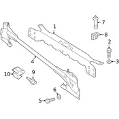Mercedes Radiator Support Tie Bar - Genuine Mercedes 463620013064