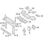 Mercedes Radiator Support Side Panel - Genuine Mercedes 463620630064