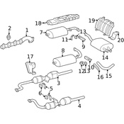 Mercedes Catalytic Converter Heat Shield - Genuine Mercedes 463682327164