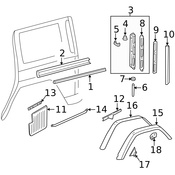 Mercedes Body Trim Molding - Genuine Mercedes 4636983162
