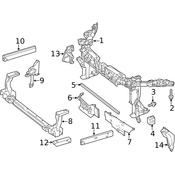Mercedes Radiator Support Bracket - Genuine Mercedes 2466260088