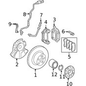Mercedes Brake Dust Shield -  Genuine Mercedes 2204211320