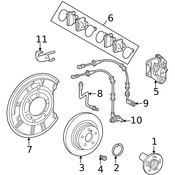 Mercedes Brake Backing Plate -  Genuine Mercedes 2204230420