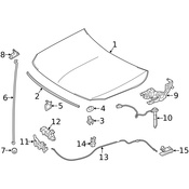 Mercedes Hood Latch - Genuine Mercedes 246880046064