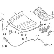 Mercedes Hood / Trunk Prop Rod - Genuine Mercedes 2468870072