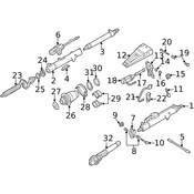 Mercedes Steering Shaft - Genuine Mercedes 2204600816