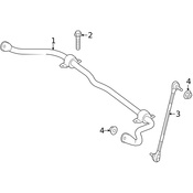 Mercedes Suspension Stabilizer Bar -  Genuine Mercedes 2473200711