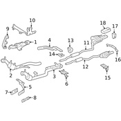 Mercedes Exhaust Bracket - Genuine Mercedes 2204900140