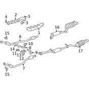 Mercedes Catalytic Converter Bracket - Genuine Mercedes 2204920241