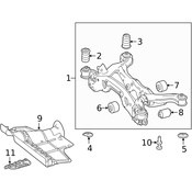 Mercedes Suspension Subframe Crossmember -  Genuine Mercedes 2473503904