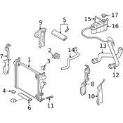 Mercedes Radiator Support Air Deflector - Genuine Mercedes 2205050088
