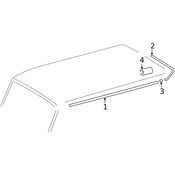 Mercedes Roof Drip Molding - Genuine Mercedes 464698080064