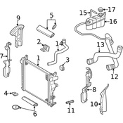 Mercedes Radiator Support Air Deflector - Genuine Mercedes 2205051088