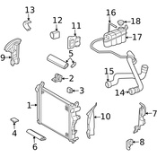 Mercedes Radiator Support Air Deflector - Genuine Mercedes 2205051388
