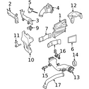 Mercedes Engine Air Box - Genuine Mercedes 6420904001