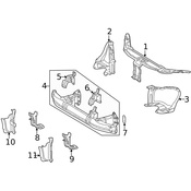 Mercedes Radiator Support Tie Bar - Genuine Mercedes 2206200372