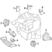Mercedes Engine Mount Bracket  - Genuine Mercedes 6422236404