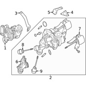 Mercedes Turbocharger Brace - Genuine Mercedes 6510960540