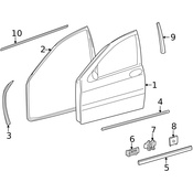Mercedes Door Applique - Genuine Mercedes 2206900787
