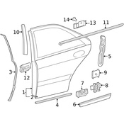 Mercedes Door Seal - Genuine Mercedes 2207300378