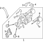 Mercedes Turbocharger Bracket - Genuine Mercedes 6510960568