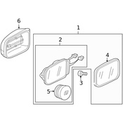 Mercedes Door Mirror Glass - Genuine Mercedes 2208101221