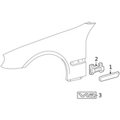 Mercedes Fender Emblem - Genuine Mercedes 2208170015