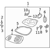 Mercedes Headlight Bulb Cap - Genuine Mercedes 2208200249
