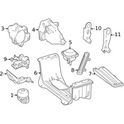Mercedes Engine Mount Bracket - Genuine Mercedes 6512233804